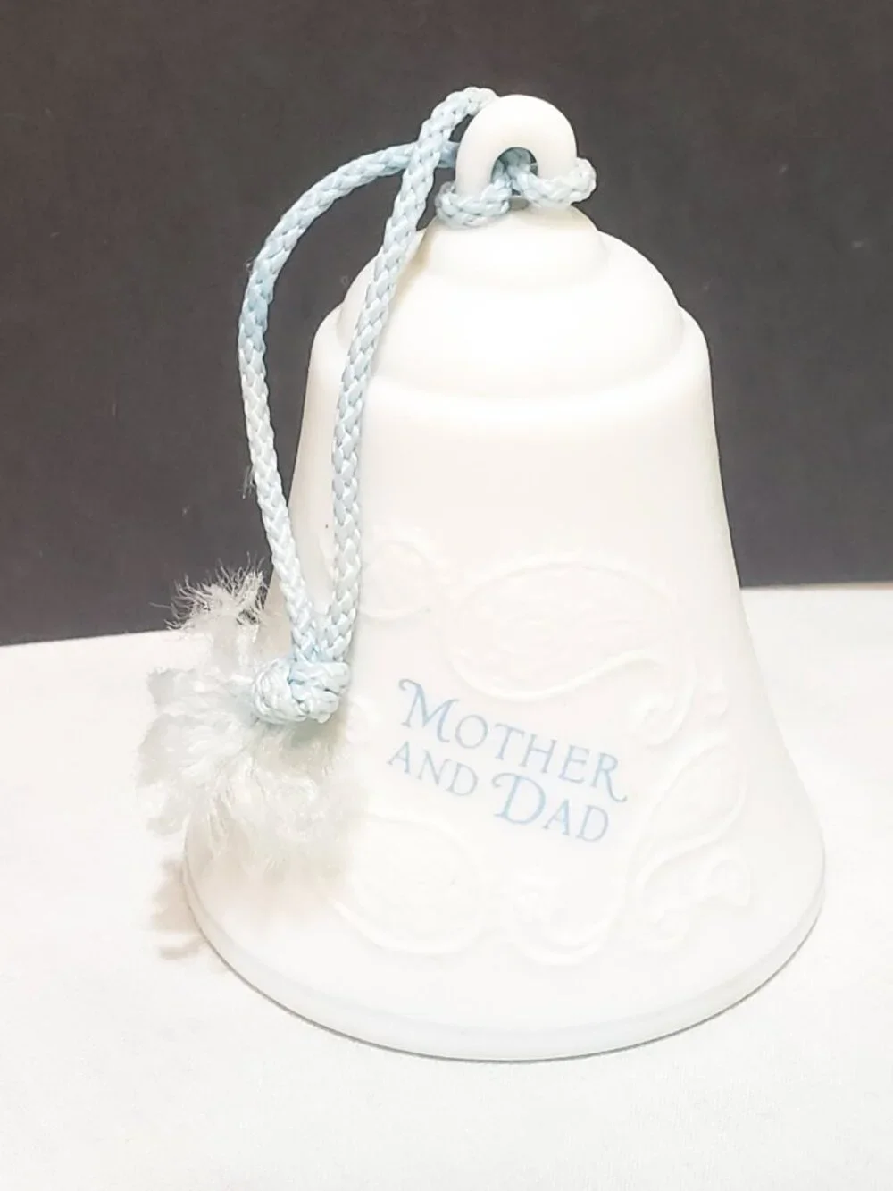 Christmas Bell Mother and Dad Ornament 1985 Hallmark 3